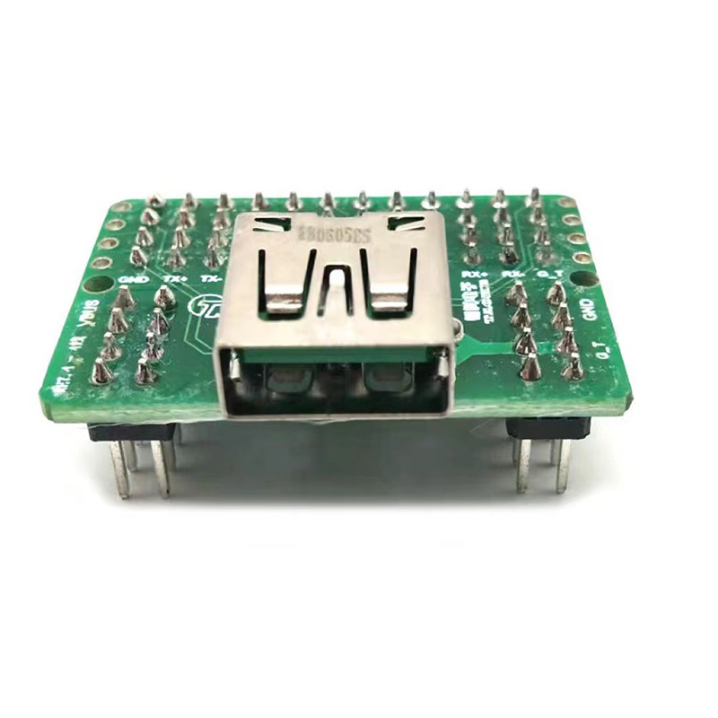 USB3.0 AM 4线测试头联基5PIN绿色胶芯版 带满PIN排针 测试版设计