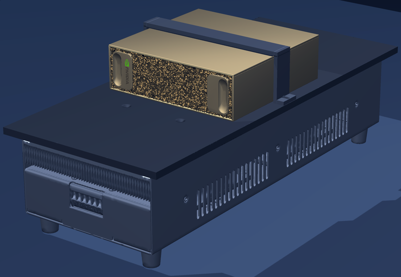 TAOKE Thermal base with DGX Spark, isometric view