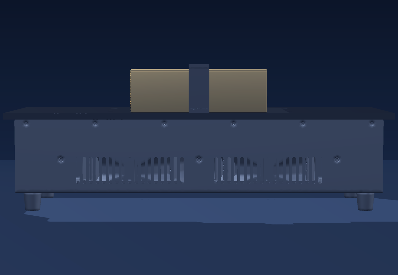 Side view: front and rear ports fully unobstructed